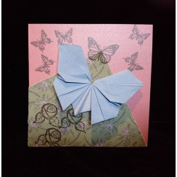 Pink Butterfly Card